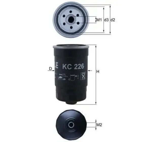 Mahle Yakıt Filtresi – KC226 ürün görseli