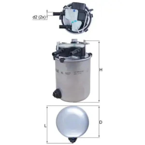 Mahle Yakıt Filtresi – KL1027 / OEM 16400-4EA1B