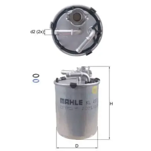 Mahle Yakıt Filtresi – KL497D / OEM 6Q0127400H