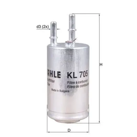 Mahle Yakıt Filtresi – KL705 ürün görseli