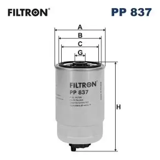 Filtron Yakıt Filtresi – PP837 ürün görseli
