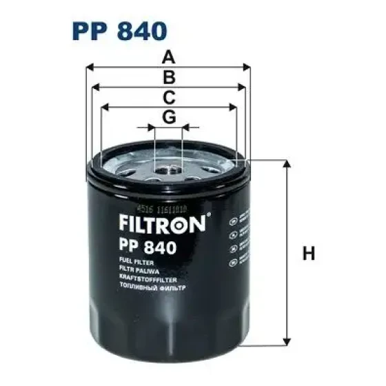 Filtron Yakıt Filtresi – PP840/3 ürün görseli