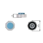 Gates Yedek Su Depo Kapağı – RC221 / OEM 7700808837