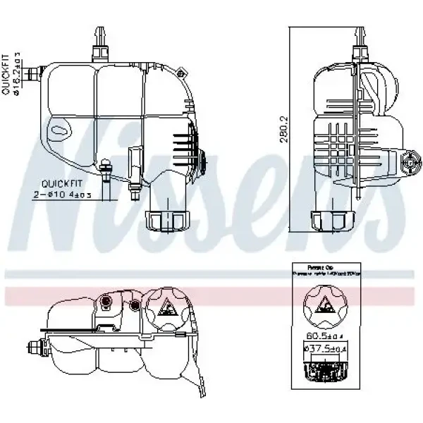 Nissens Yedek Su Deposu – 996185 / OEM 17138687503