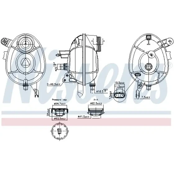 Nissens Yedek Su Deposu – 996201 / OEM A2055000049 ürün görseli