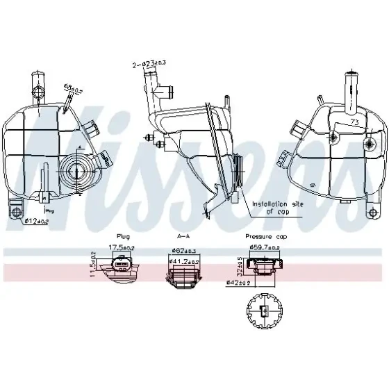 Nissens Yedek Su Deposu – 996202 / OEM A1645000049 ürün görseli