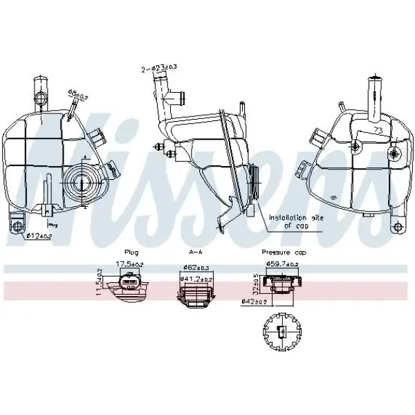 Nissens Yedek Su Deposu – 996202 / OEM A1645000049