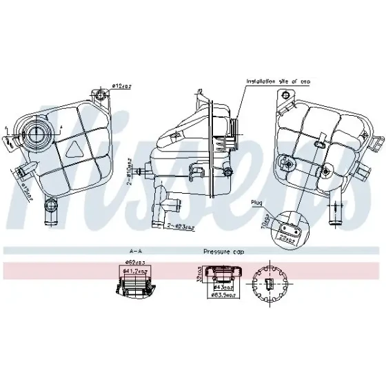Nissens Yedek Su Deposu – 996207 / OEM A1665000049 ürün görseli