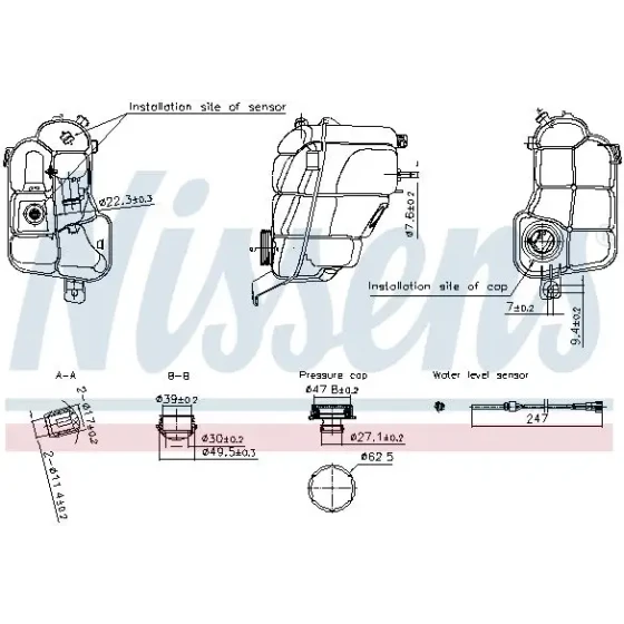 Nissens Yedek Su Deposu – 996294 / OEM 6G918K218FA ürün görseli