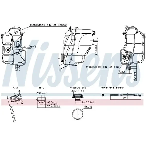 Nissens Yedek Su Deposu – 996294 / OEM 6G918K218FA