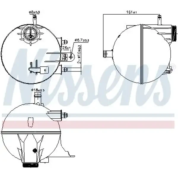Nissens Yedek Su Deposu – 996295 / OEM A1695000149