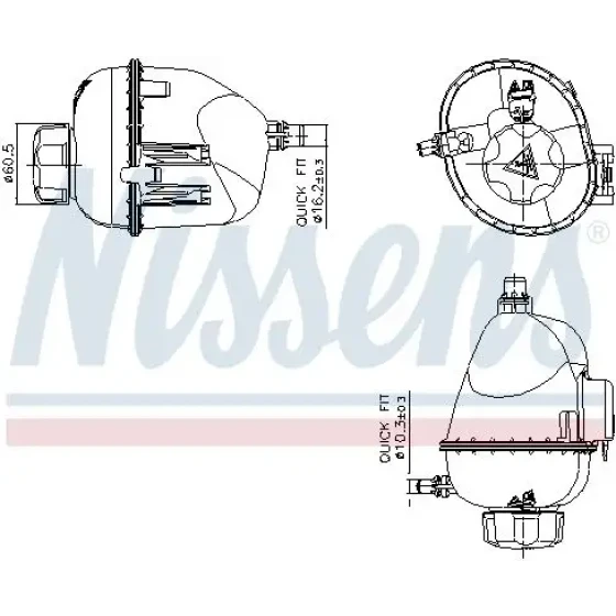 Nissens Yedek Su Deposu – 996317 / OEM 17138610661 ürün görseli