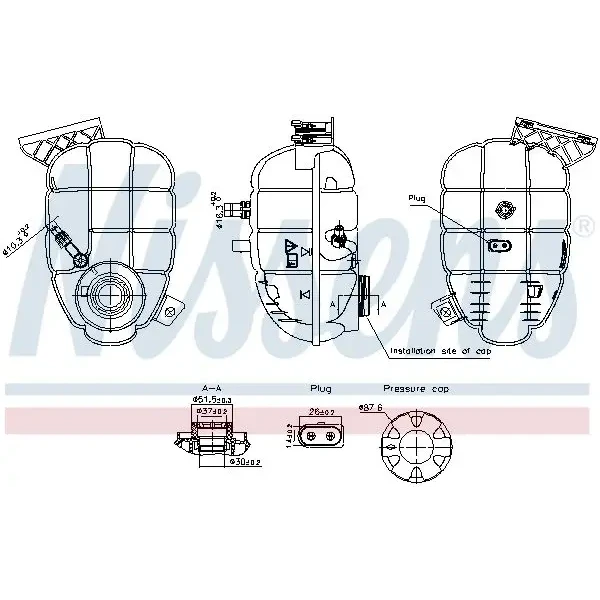 Nissens Yedek Su Deposu – 996325 / OEM 17137642160