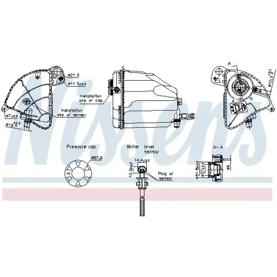 Nissens Yedek Su Deposu – 996358 / OEM 17137647283 ürün görseli