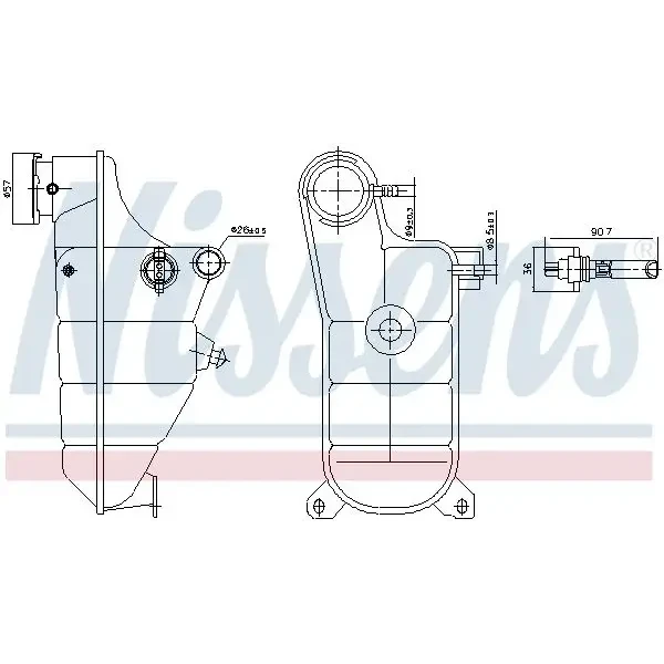 Nissens Yedek Su Deposu – 996364 / OEM A1245001749