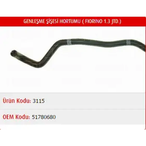 Master Yedek Su Deposu Hortumu – M3115 / OEM 7700421739 ürün görseli