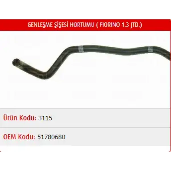 Master Yedek Su Deposu Hortumu – M3115 / OEM 7700421739